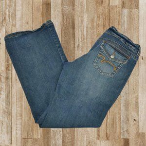 Duck Head Juniors Flare Leg Blue Jeans, 11